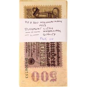 Germany - Weimar Republic 40 x 500 Millionen Mark 1923