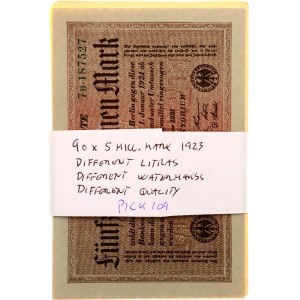Germany - Weimar Republic 90 x 5 Millionen Mark 1923