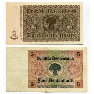 Germany - Weimar Republic 2 & 5 Rentermark 1926 - 1937