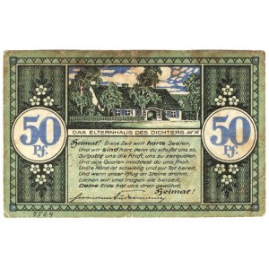 Germany - Weimar Republic East Prussia Heydekrug 50 Pfennig 1921