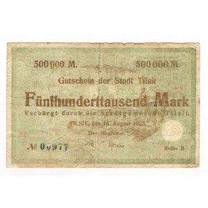 Germany - Weimar Republic East Prussia Tilsit 500000 Mark 1923