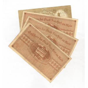 Germany - Weimar Republic Hesse-Nassau Frankfurt am Main Lot of 4 Banknotes 1923