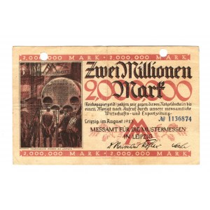 Germany - Weimar Republic Saxony Leipzig 2 Million Mark 1923