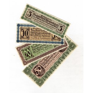 Germany - Weimar Republic Saxony Magdeburg 5-10-20-50 Pfennig 1919 (ND)