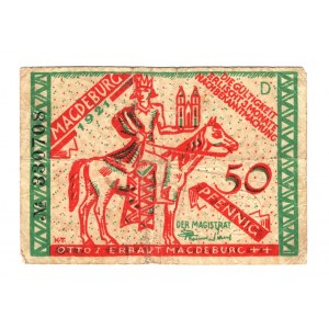 Germany - Weimar Republic Saxony Magdeburg 50 Pfennig 1921