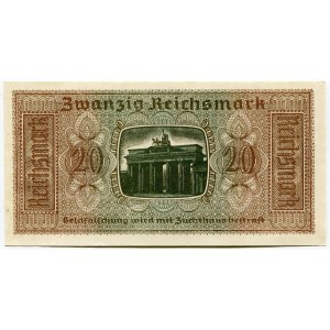 Germany - Third Reich 20 Reichsmark 1940 - 1945 (ND) Occupation of Ukraine