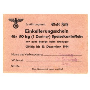 Germany - Third Reich Coupon 50 Kilograms of Potato 1944