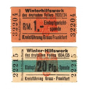 Germany - Third Reich Frankfurt Winter Help 20 Pfennig - 1 Reichsmark 1933 - 1934