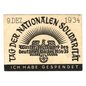Germany - Third Reich Winter Help Agitation Card 1934 - 1935 (ND)