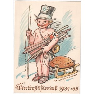 Germany - Third Reich Winter Help Postcard 1934 - 1935 (ND)