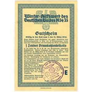 Germany - Third Reich Winter Help Coupon 1935 March Serie E