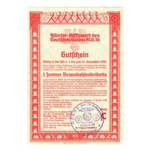 Germany - Third Reich Winter Help Coupon 1935 December Serie C