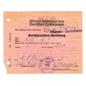 Germany - Third Reich Winter Help Spend 3 Reichsmark 1936 - 1937 (ND) Serie 2