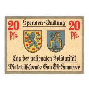Germany - Third Reich Hannover Winter Help 20 Pfennig 1937 - 1938 (ND)