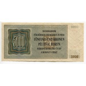 Bohemia & Moravia 5000 Korun 1944 Specimen