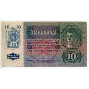 Czechoslovakia 10 Korun 1919 (ND) Adhesive Stamp