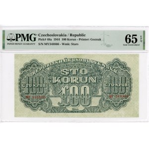 Czechoslovakia 100 Korun 1944 PMG 65