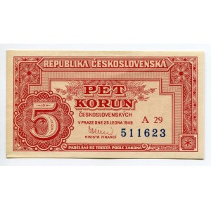 Czechoslovakia 5 Korun 1945 (ND)