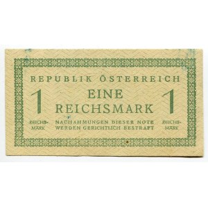 Austria 1 Reichsmark 1945 Russian Occupation