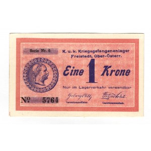 Austria - Hungary Freistadt Lager Notes WWI 1 Krone (ND)