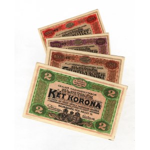 Austria - Hungary Hajmasker Lager Notes WWI 10-20-50 Heller 2 Kronen 1916