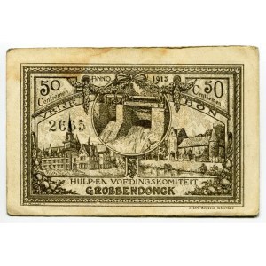 Belgium 50 Centimes 1915 Vrije Bon Grobbendonck