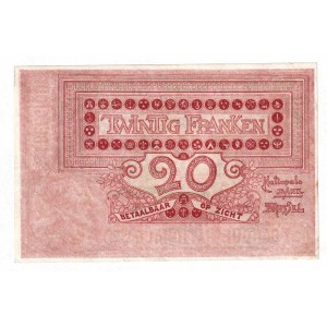 Belgium 20 Francs 1919