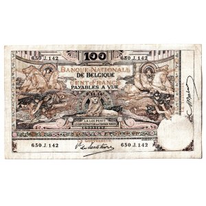 Belgium 100 Francs 1914