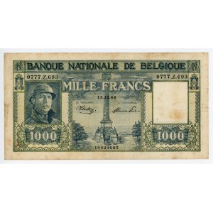 Belgium 1000 Francs 1944