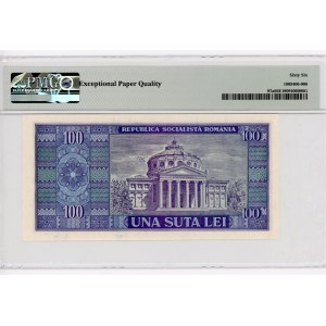 Romania 100 Lei 1966 PMG 66