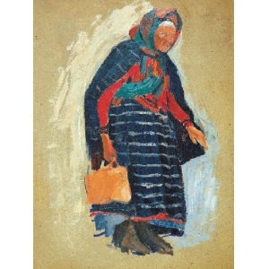Stanisław Czajkowski (1878-1954), Altes Bauernmädchen aus Wojszyn