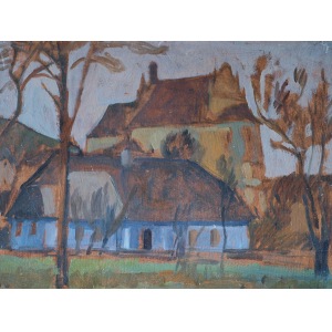 Stanisław Czajkowski (1878-1954), Fragment Kazimierza z widokiem na fare