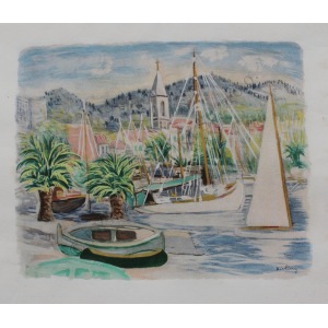 Mojżesz Kisling (1891-1953), Port (Ilustracja do: Jean Giono, Provence, Paris, 1954)
