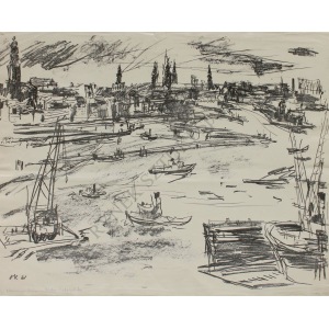Oskar Kokoschka (1886-1980), Port w Hamburgu (1961)