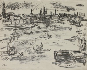 Oskar Kokoschka (1886-1980), Port w Hamburgu (1961)