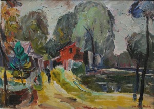 Józef Wasiołek (1921-2008), Pejzaż ze stawem