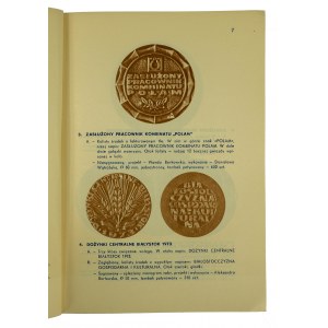 Katalog medali wybitych w Mennicy Państwowej w Warszawie w roku 1973