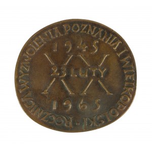 Medal XX rocznica wyzwolenia Poznania i Wielkopolski 1945 - 1965
