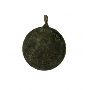 Medalik Jezus i Maryja, połowa XIXw., brąz [105]