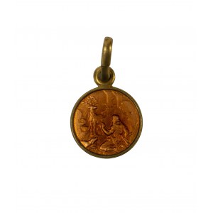 Medalik św. Hubert, złocony z emalią [112]