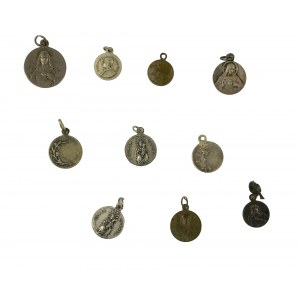 Medaliki, różne wzory i motywy, 10 sztuk [69]