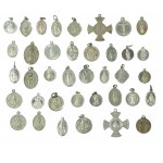Medaliki BARDZO DUŻY ZESTAW ok. 450 sztuk, różne wzory i motywy, aluminium [33 i 34]