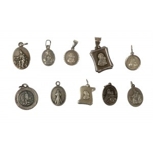 Medaliki, [srebro], rożne wzory i odmiany, 10 sztuk [9]
