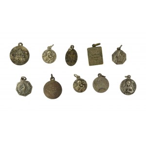 Medaliki, różne wzory i odmiany, 10 sztuk [80]