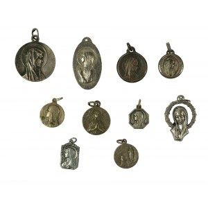 Medaliki pamiątkowe z Lourdes, 10 sztuk [65]