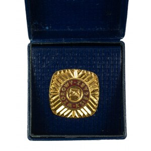Odznaka WZOROWY KSIĘGARZ wz. 63, I stopień - złota