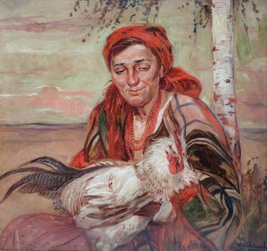 Wincenty Wodzinowski (1866 Igołomnia k. Miechowa - 1940 Kraków), Baba z kogutem