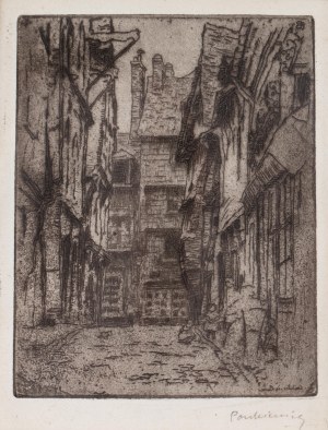 Józef Pankiewicz (1866 Lublin - 1940 Marsylia), Rue de la Boucherie w Caudebec en Caux