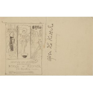 Józef Mehoffer (1869 Ropczyce - 1946 Wadowice), Projekt afisza reklamowego dla pracowni Kirsch & Fleckner z Fryburga