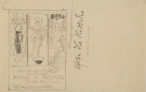 Józef Mehoffer (1869 Ropczyce - 1946 Wadowice), Projekt afisza reklamowego dla pracowni Kirsch & Fleckner z Fryburga